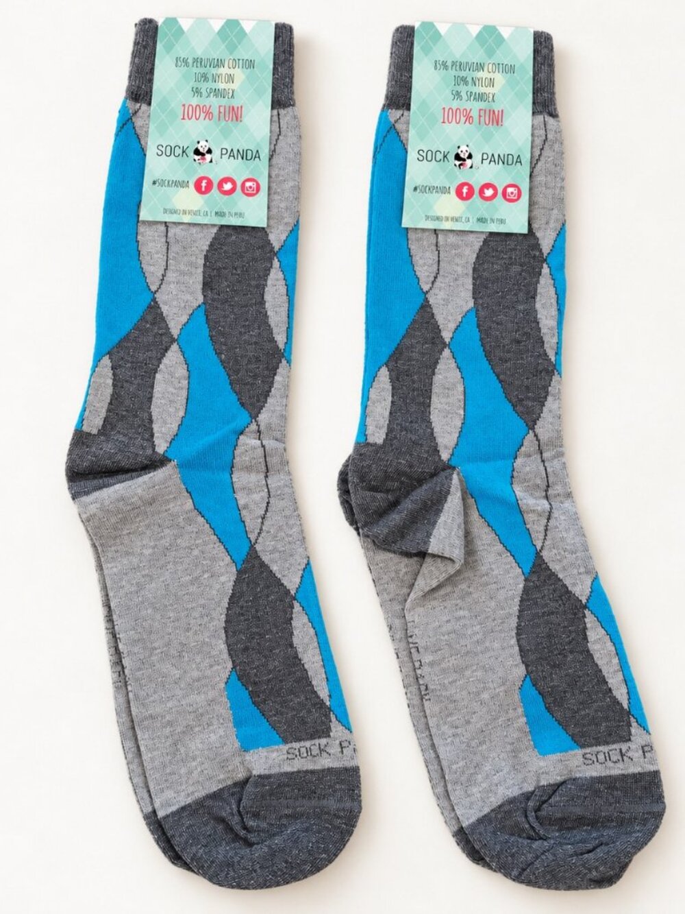 Argyle Diamond Crew Socks